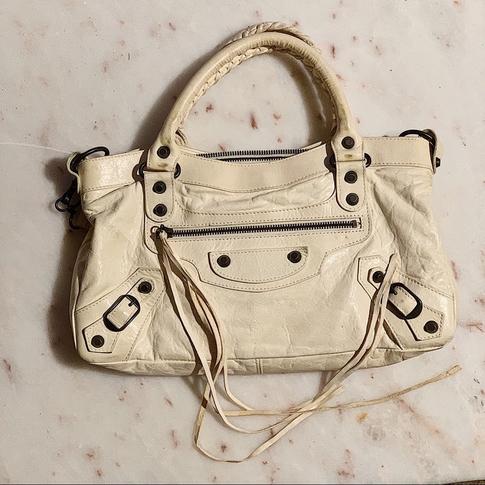 Balenciaga Off White City Bag